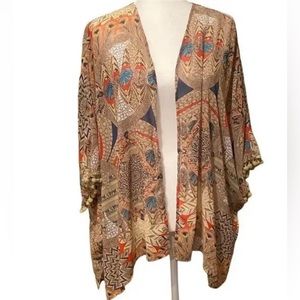 Umgee Peacock Print Kimono